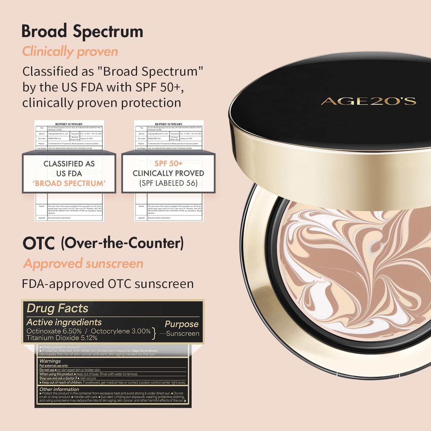 Korean Cushion Foundation SPF 50+ 2-Pack Medium Beige