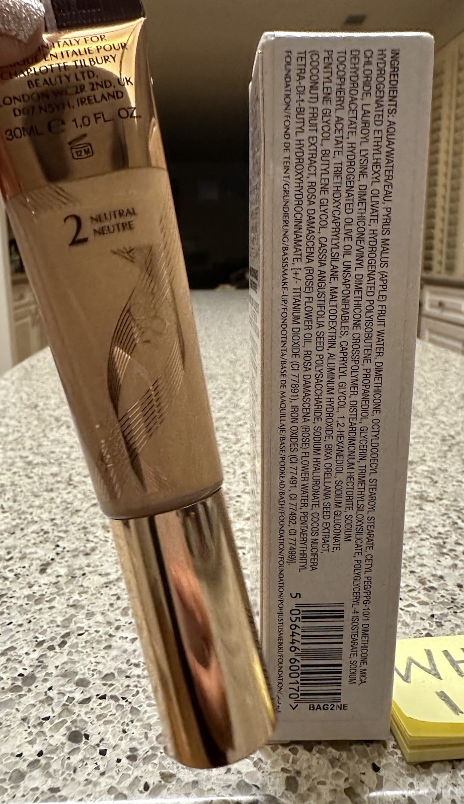 Charlotte Tilbury Beautiful Skin Foundation #2 NEUTRAL 1oz/30mL FULL SZ SEAL $49