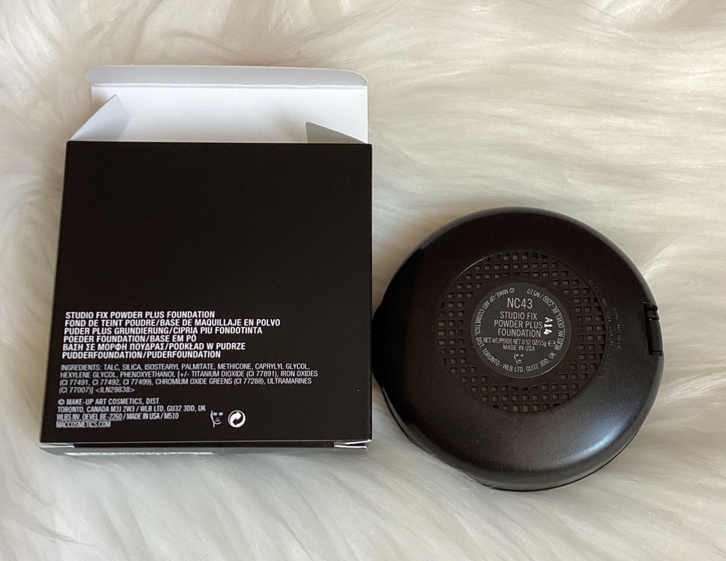 MAC Studio Fix Powder Plus Foundation ~ NC43 ~ 0.52oz/15g Full Size NIB