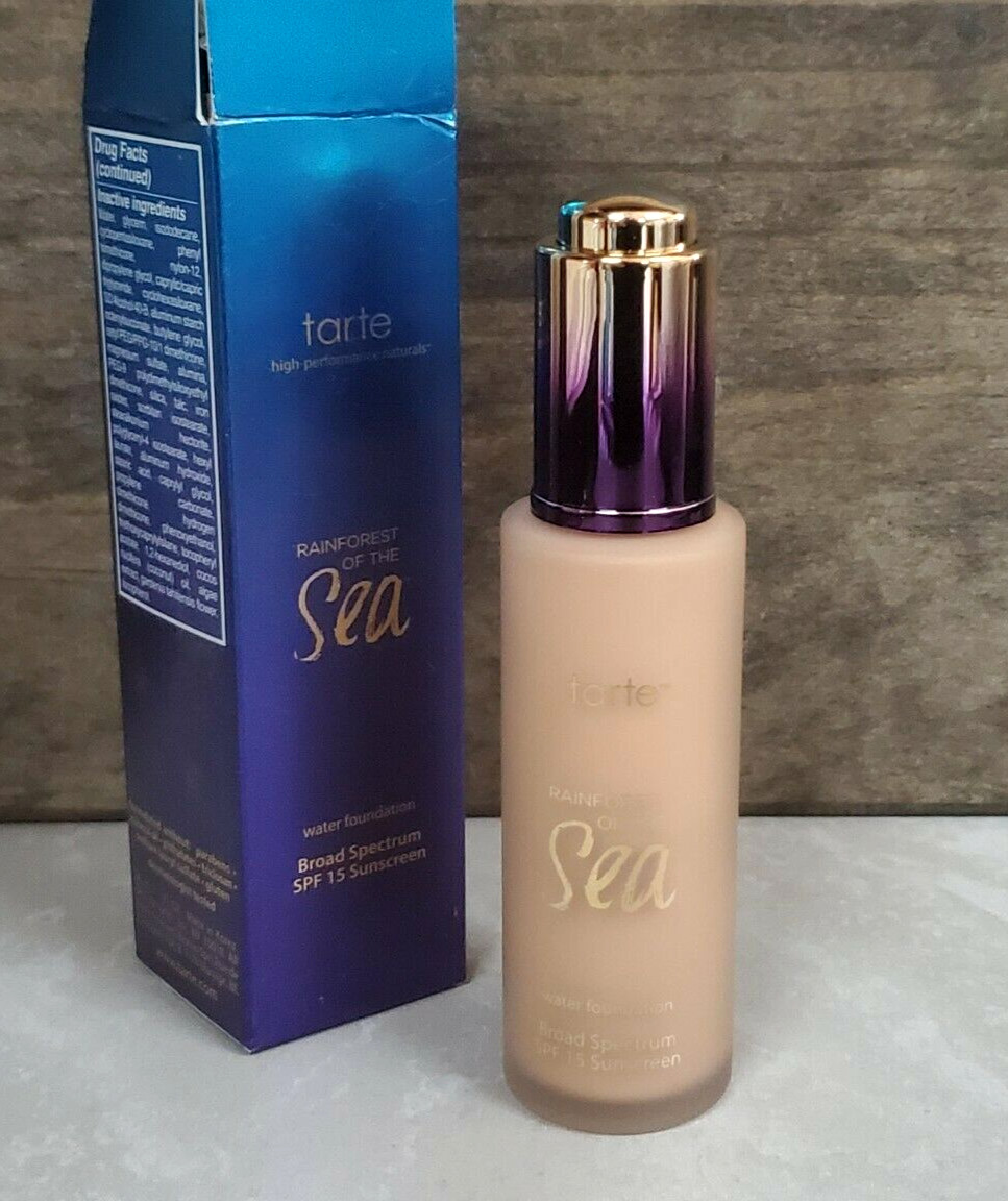 TARTE~ Rainforest of the Sea Water Foundation~Medium Honey~1 oz.~New/Boxed