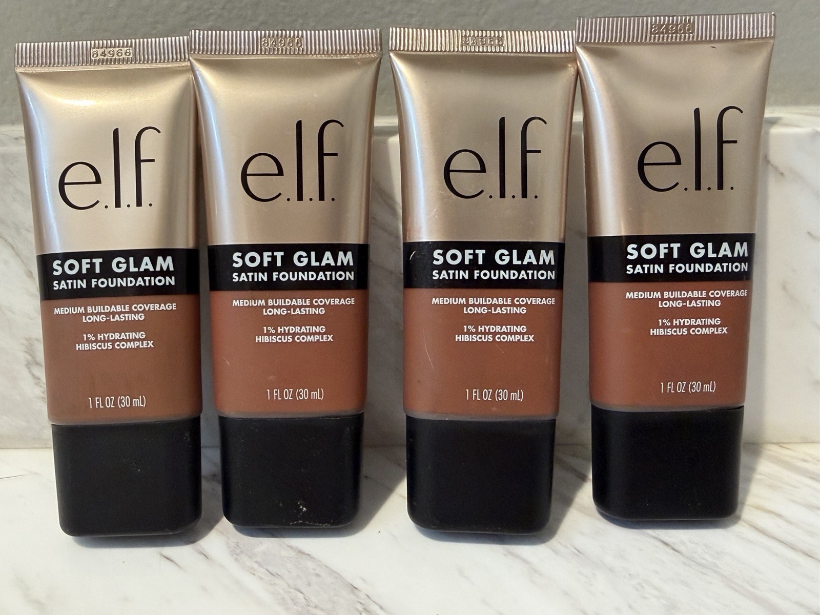 Lot Of 2 Sealed Elf Soft Glam Satin Foundation #61 Rich Cool Buildable Coverage
