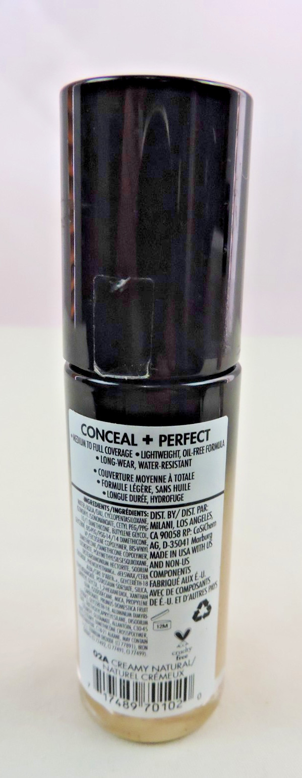 Lot 2 Milani Conceal + Perfect 2-in-1 Foundation + Concealer Creamy Natural 02A
