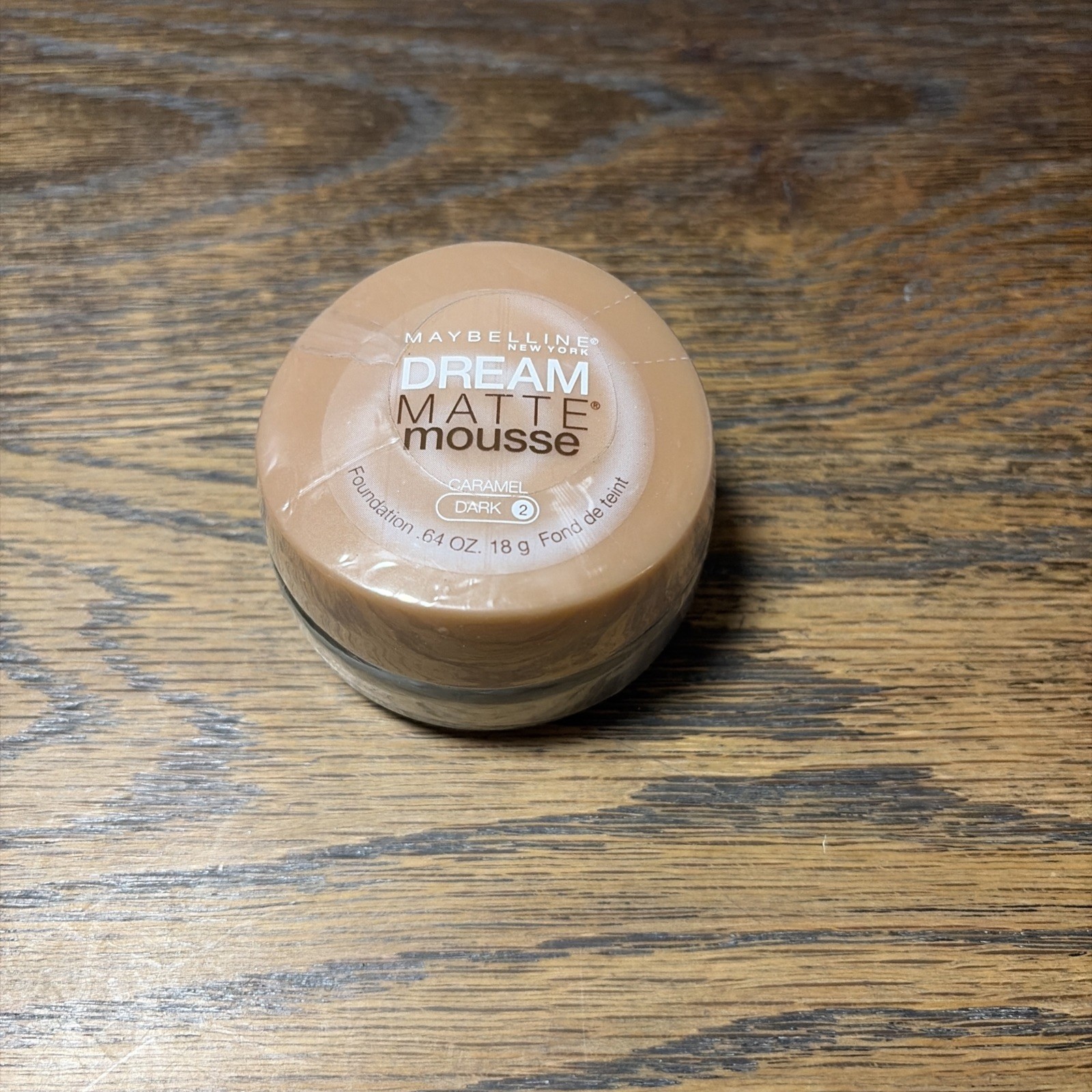 Maybelline Dream Matte Mousse Foundation CARAMEL Dark 2, .64 oz SEALED Brand New
