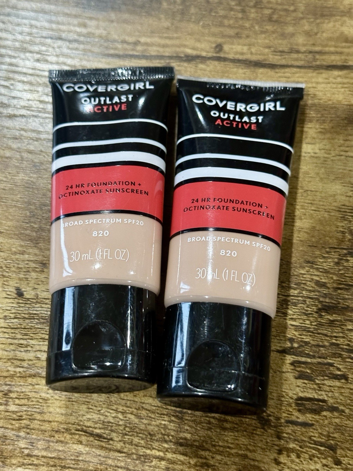 2x CoverGirl Outlast Active 24hr Foundation #820 Creamy Natural 1oz