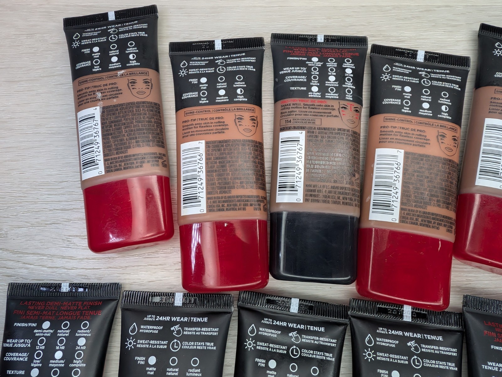 (LARGE LOT – 17) L’Oréal Paris Infallible Pro Matte Foundation 1.0 FL.OZ. Tubes