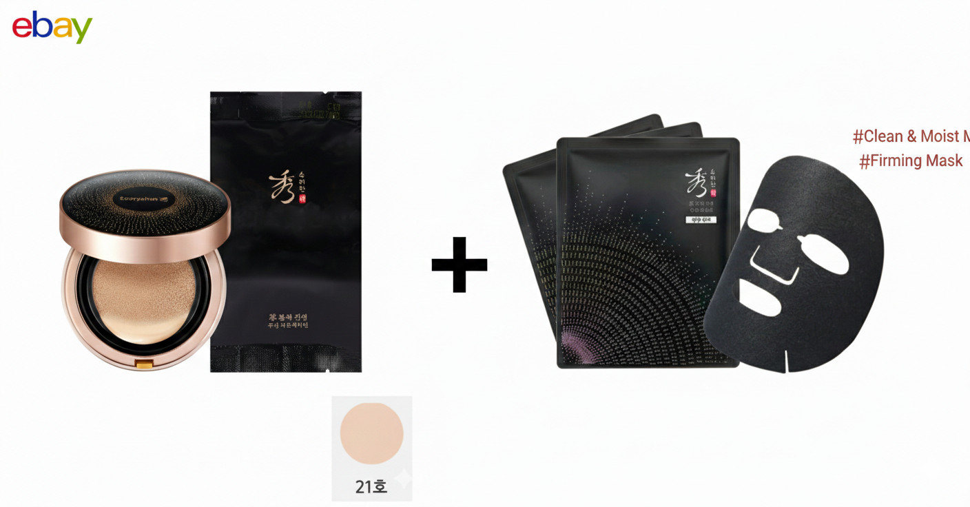 [ISA KNOX] Dual Cover Cushion 15g + 2 Refills + 2pcs SOORYEHAN BlackGinseng Mask