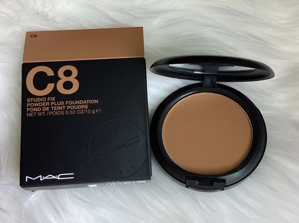 MAC Studio Fix Powder Plus Foundation Shade C8 ~ 0.52oz/15g Full Size NIB