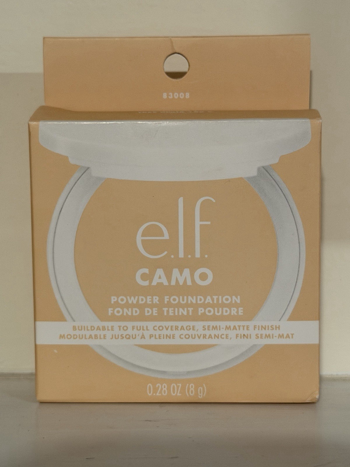 e.l.f. Camo Powder Foundation Buildable to Full Coverage, Semi Matte, Fair 150 C