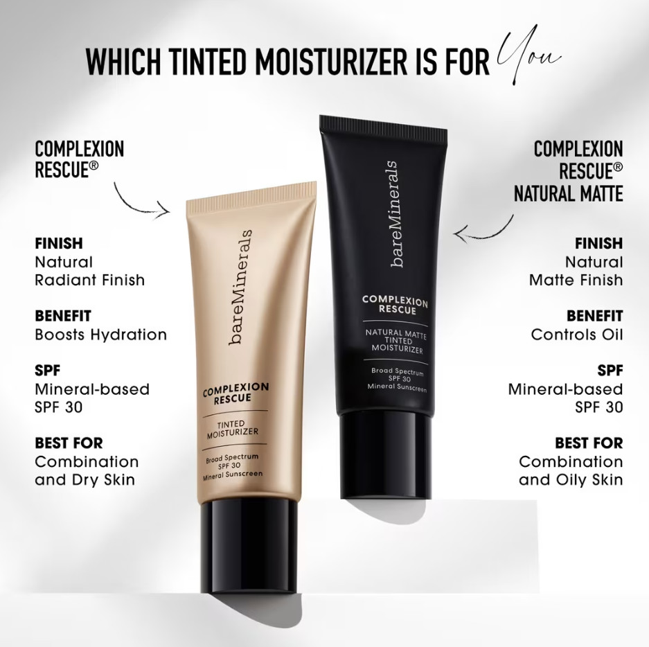 bareMinerals COMPLEXION RESCUE Natural Matte Tinted Moisturizer Mineral SPF 30