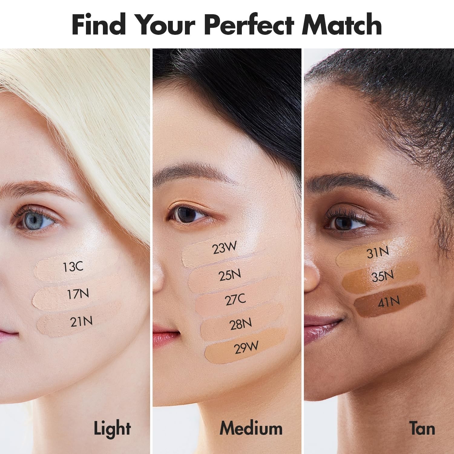 Natural Coverage Korean Foundation, SPF 50+ – 17N Ivory, 2x Pack for Radiance
