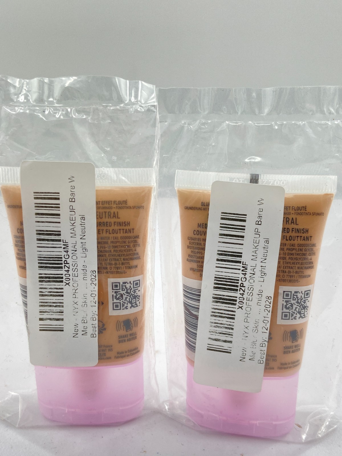 NYX Blurring Foundation- 04 Light Neutral- 1.01fl.oz./30mL- 2 Pack