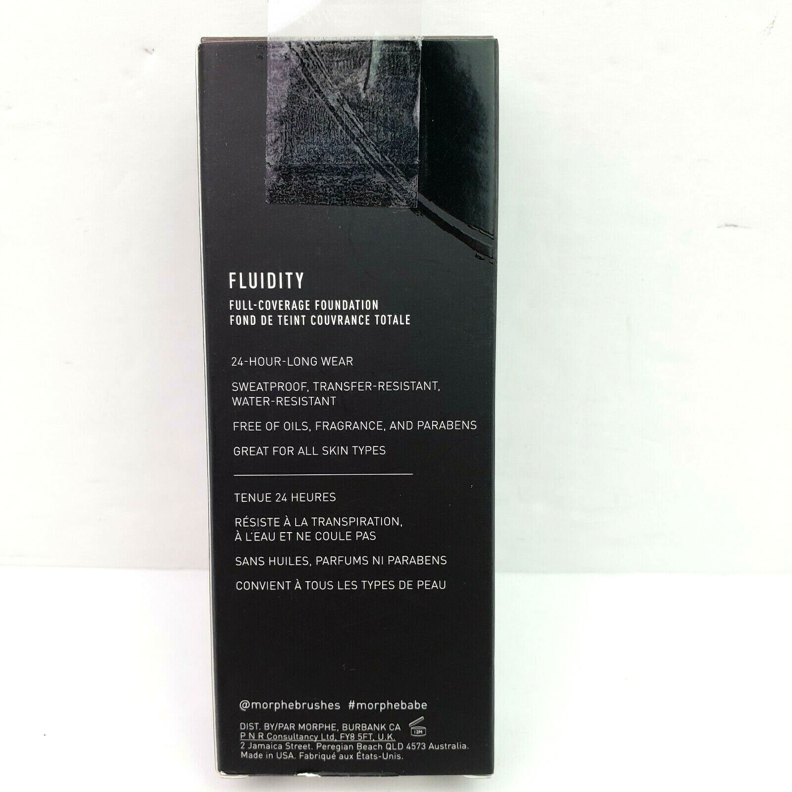 Morphe Fluidity Full Coverage Foundation 24 Hr Wear F5.90 Matte 1 fl oz