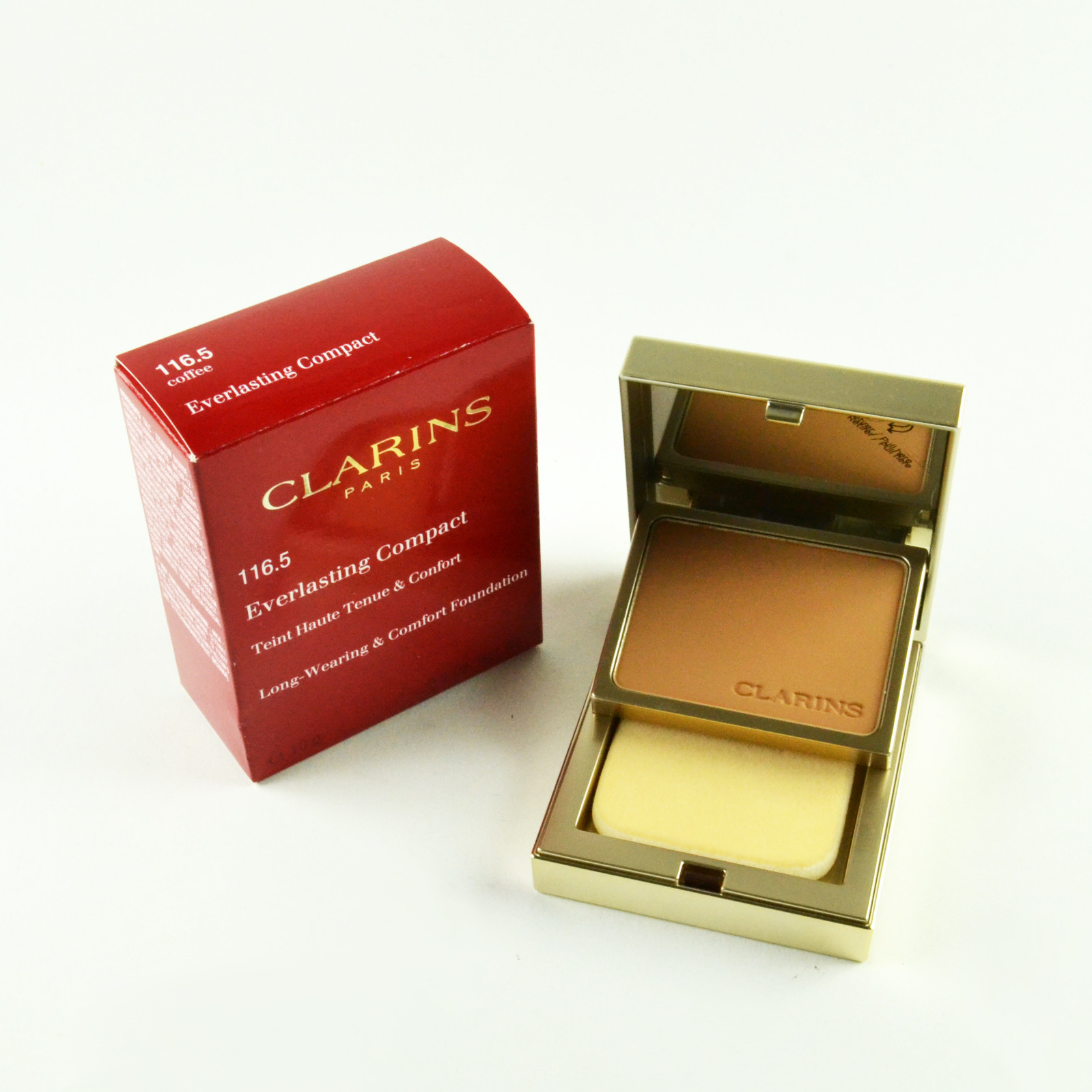 Clarins Everlasting Compact Long-Wearing & Comfort Foundation #116.5 Coffee