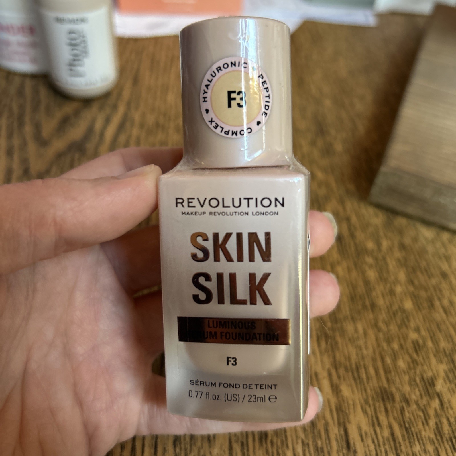 Revolution Skin Silk Radiant Satin Serum Foundation, Buildable CoverageF3-Sealed