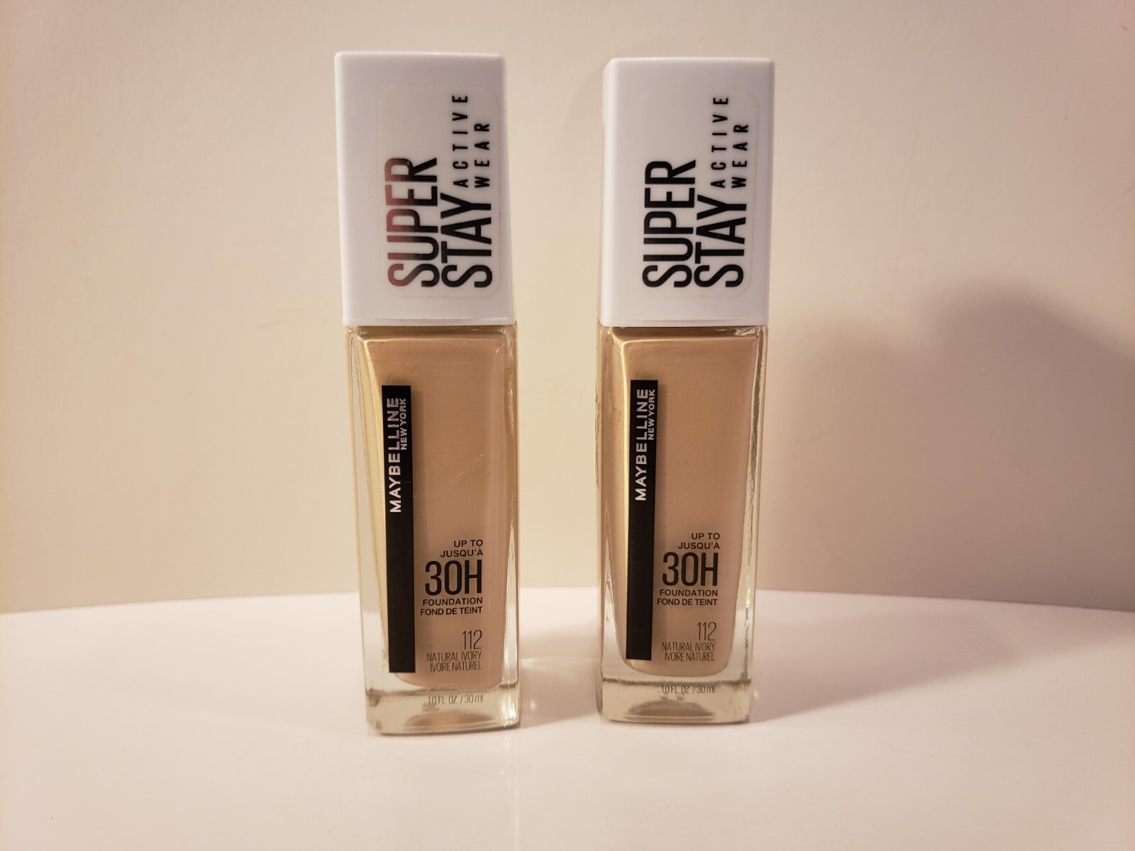 Maybelline~Lot of 2 Superstay Active wear up to 30H Foundation~#112 Natural Ivor