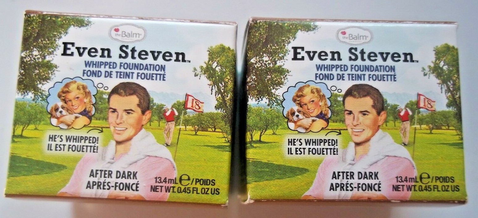 2 / Two 0.45 Oz After Dark EVEN STEVEN Whipped Foundation THE BALM COSMETICS