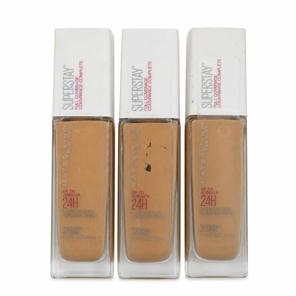 Maybelline Super Stay Full Coverage Liquid Foundation 30Hr Honey 320 3PK
