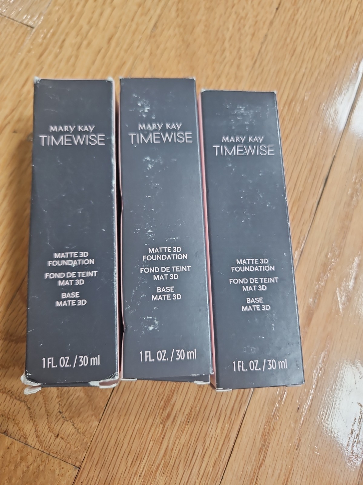 MARY KAY TIMEWISE MATTE 3D FOUNDATION SET OF 3 1FL.OZ EACH 2 Bronze And 1 Beige