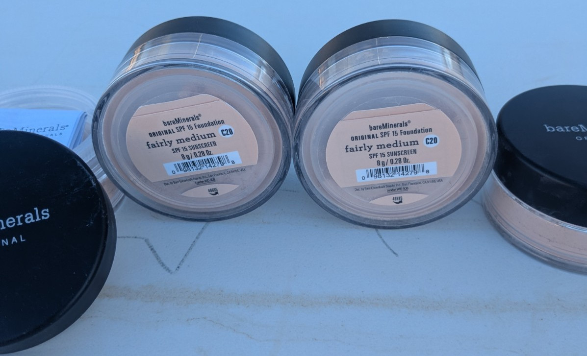 4X BareMinerals Original Foundation Fairly Medium C20 8g/0.28oz 4 Pack Free Ship