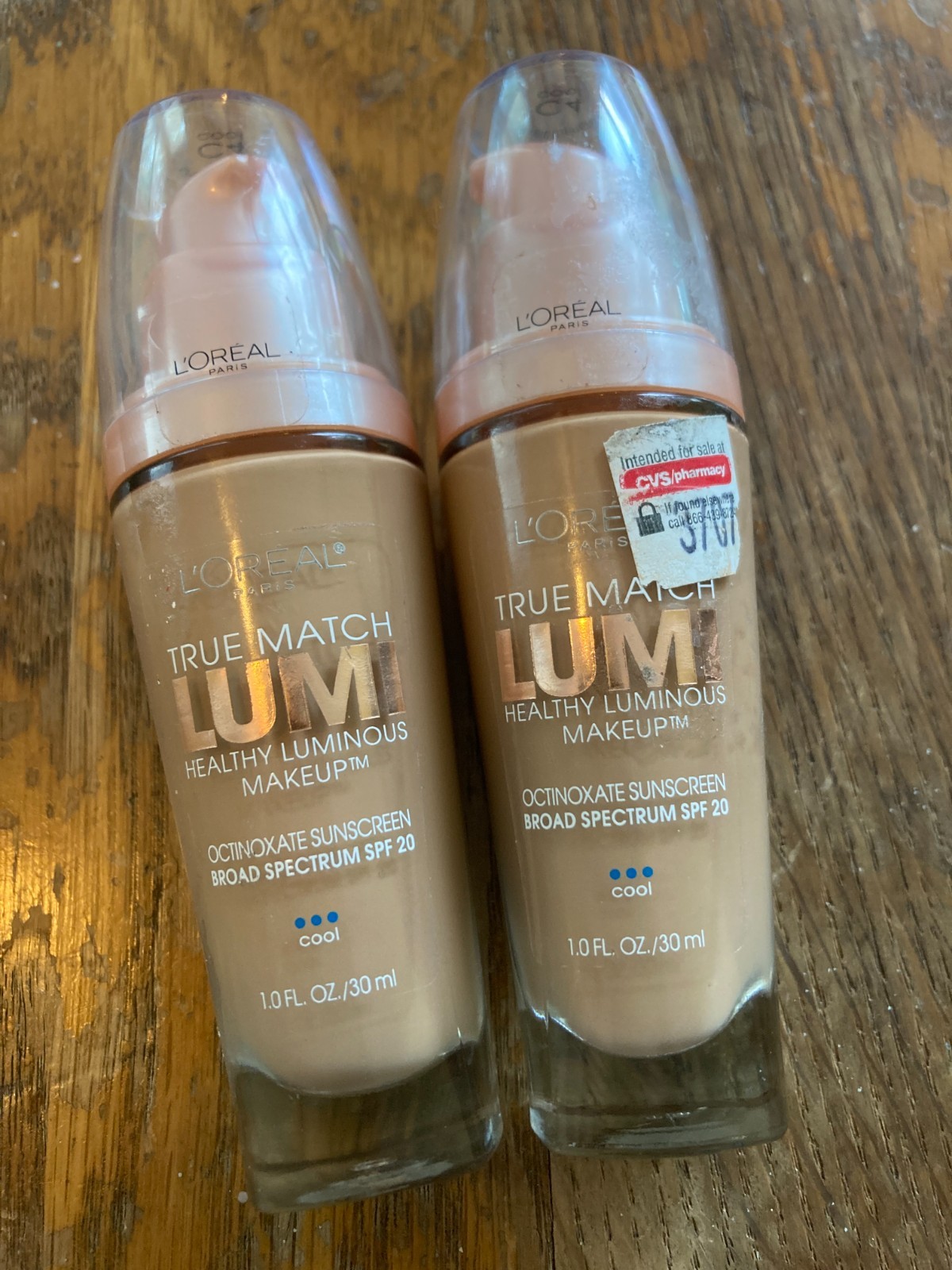 2 X Loreal Shell Beige (C4 cool) True Match LUMI Makeup Foundation New Lot of 2