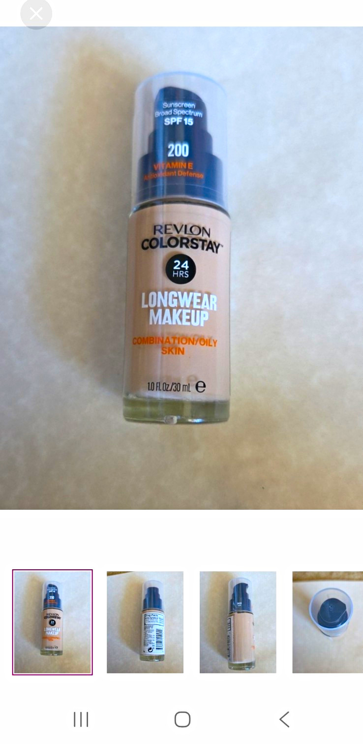 Revlon ColorStay Liquid Foundation 200 Nude Matte Full SPF 15 Oil-Free 1.0 oz