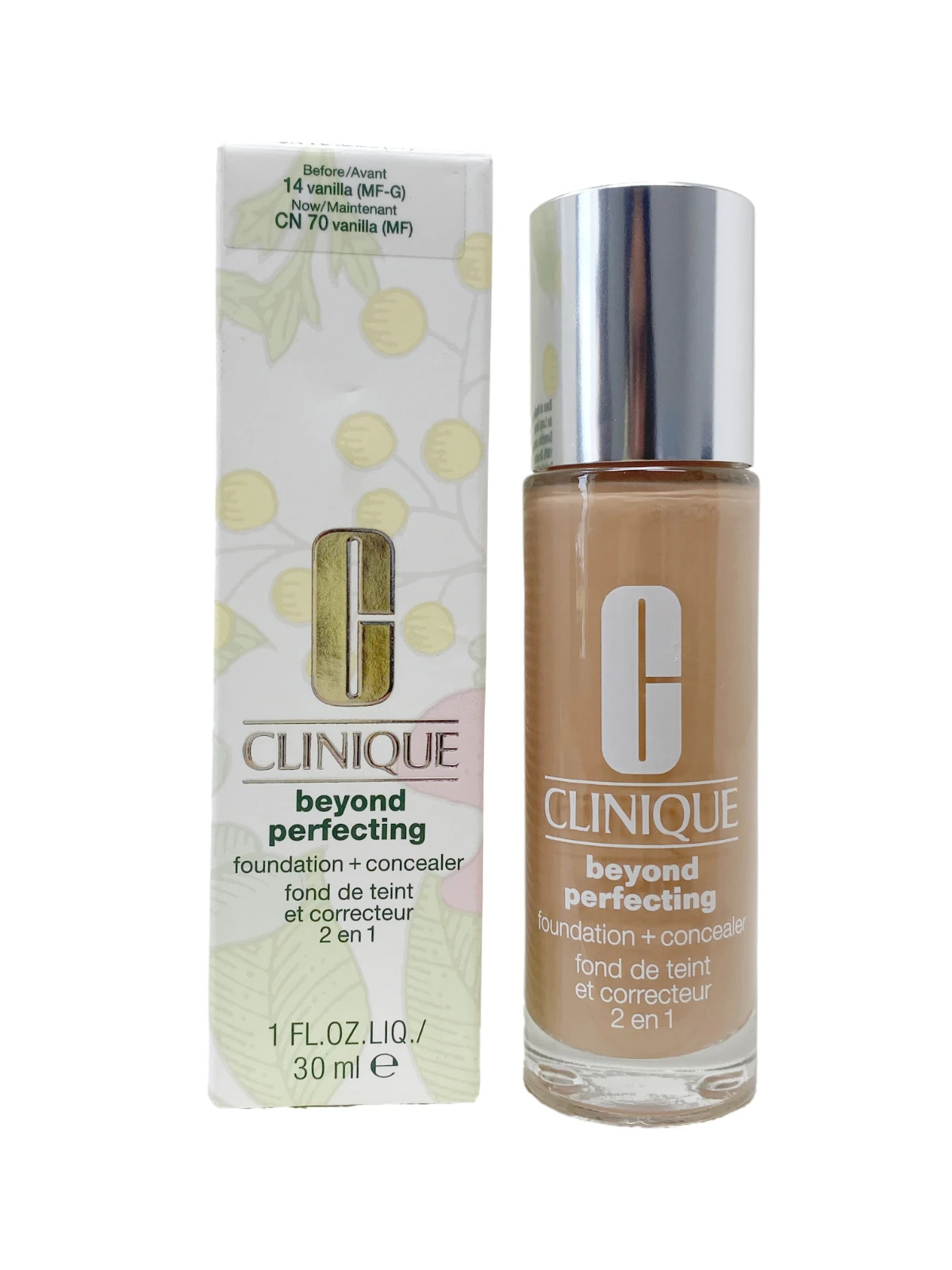 Clinique Beyond Perfecting Foundation + Concealer 1oz/30ml 14 CN70 Vanilla NIB