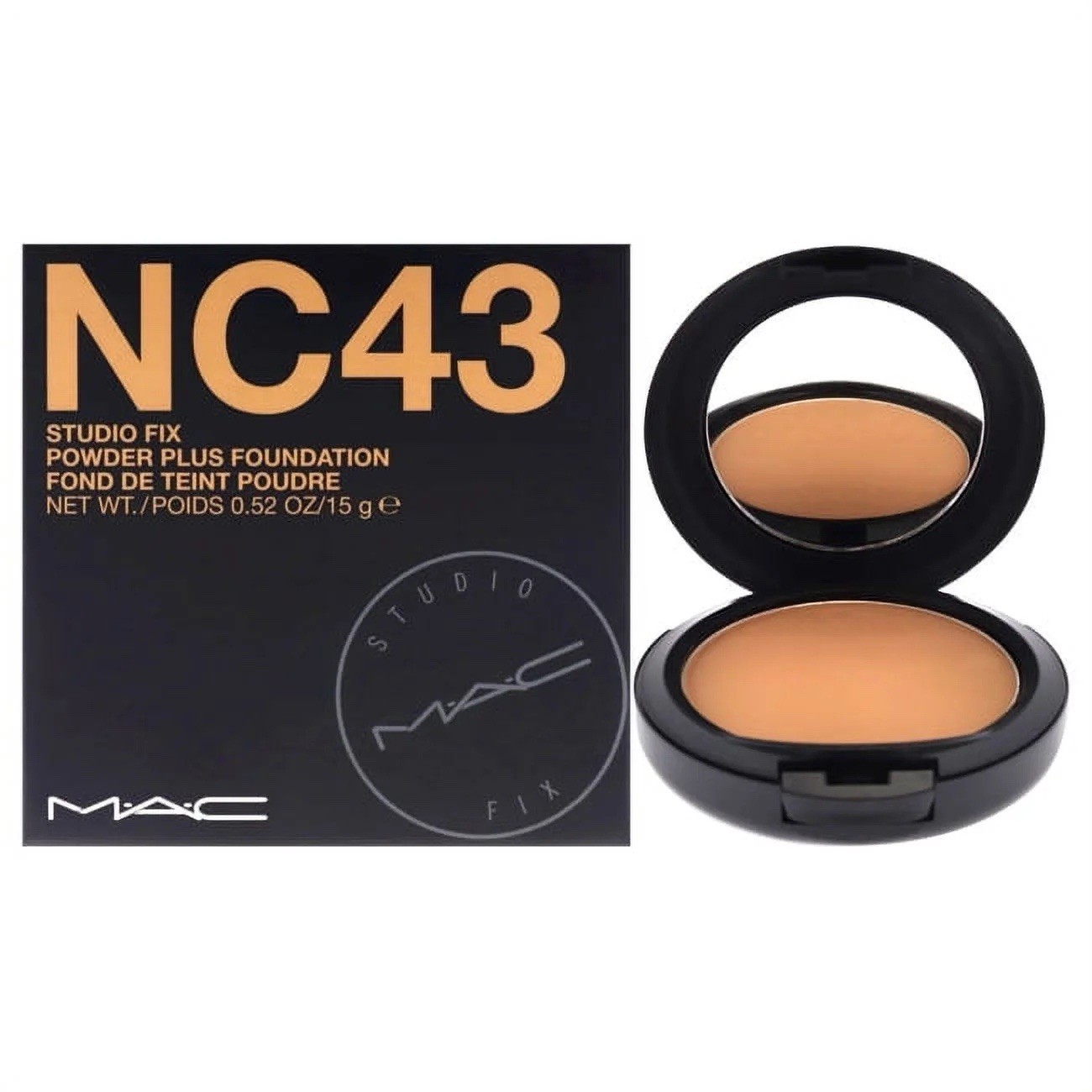 MAC Studio Fix Powder Plus Foundation Shade NC43 Full Size 15g Original Formula