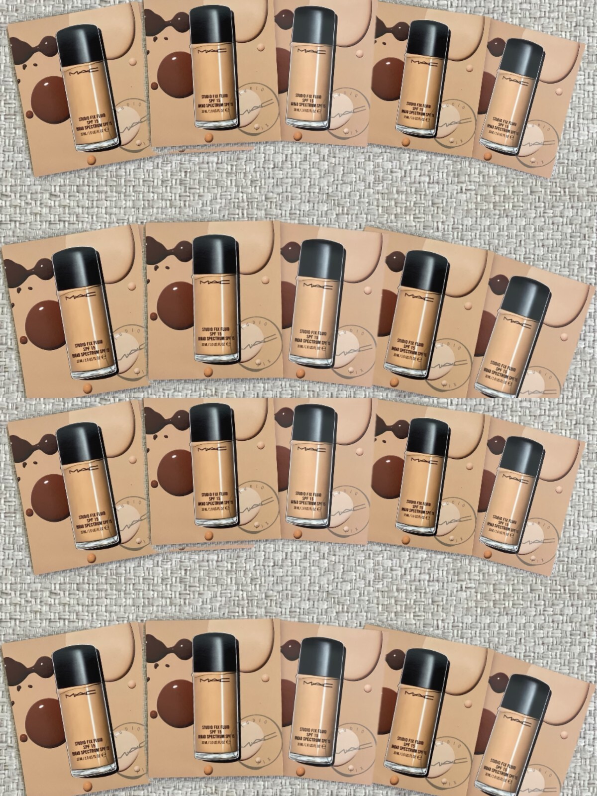 20 MAC Studio Fix Fluid Foundation 6 Shades Sample NC47 NC50 NC55 NC60 NW58 NW60