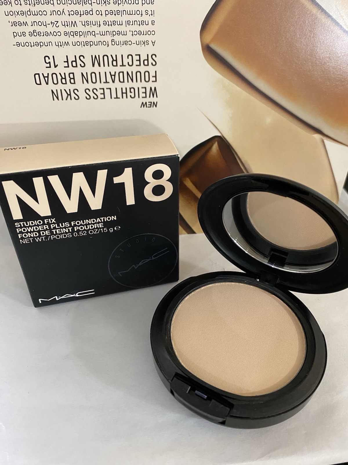 MAC Studio Fix Powder Plus Foundation, Full Size~15g, NW18 ~~ Original Formula