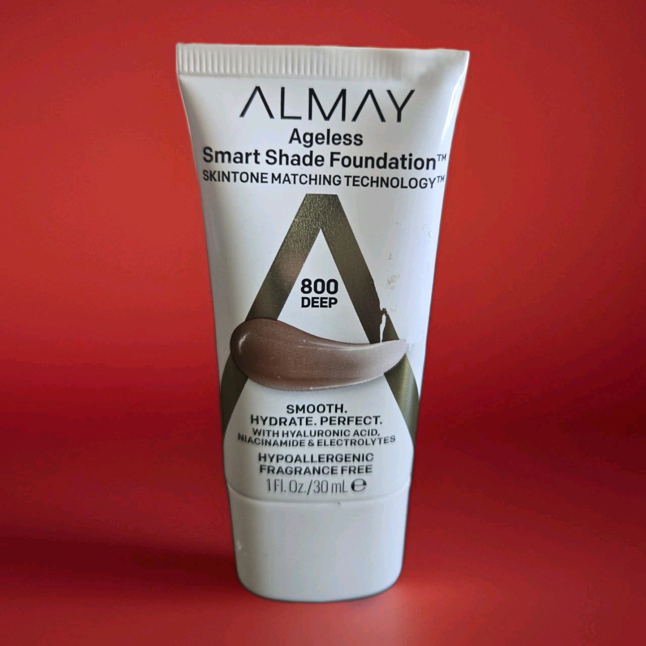 Almay Ageless Smart Shade Foundation – 800 Deep – Hypoallergenic Fragrance Free