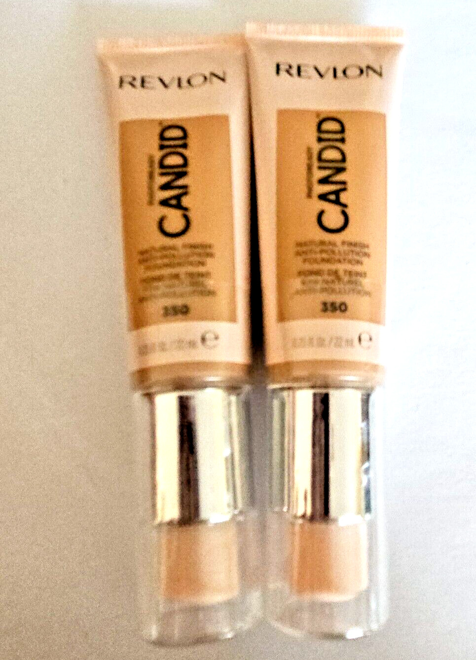 Revlon Photoready Candid Foundation #350 Natural Tan Natural Finish LOT OF 2