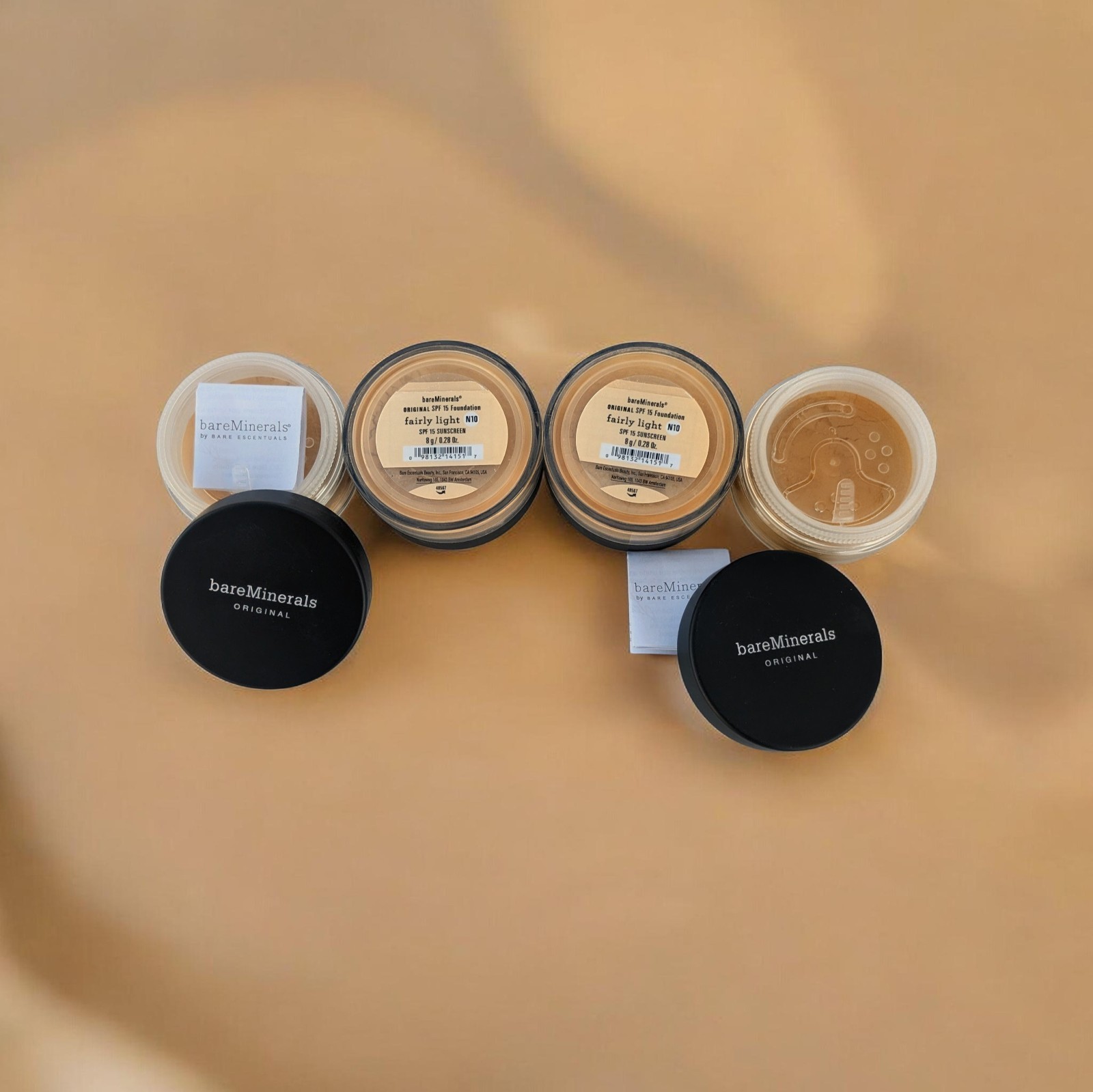 4X bareMinerals Foundation Fairly Light N10 SPF 15 0.28 oz– Pack of 4