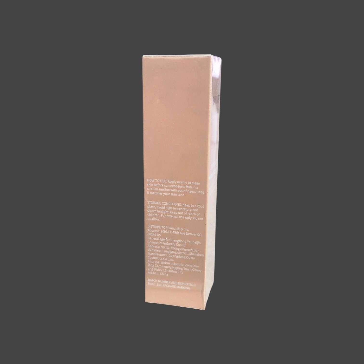 BARUBT Foundation Medium Spectrum Color Mimicking Moisturizing 40g 1.4oz NEW