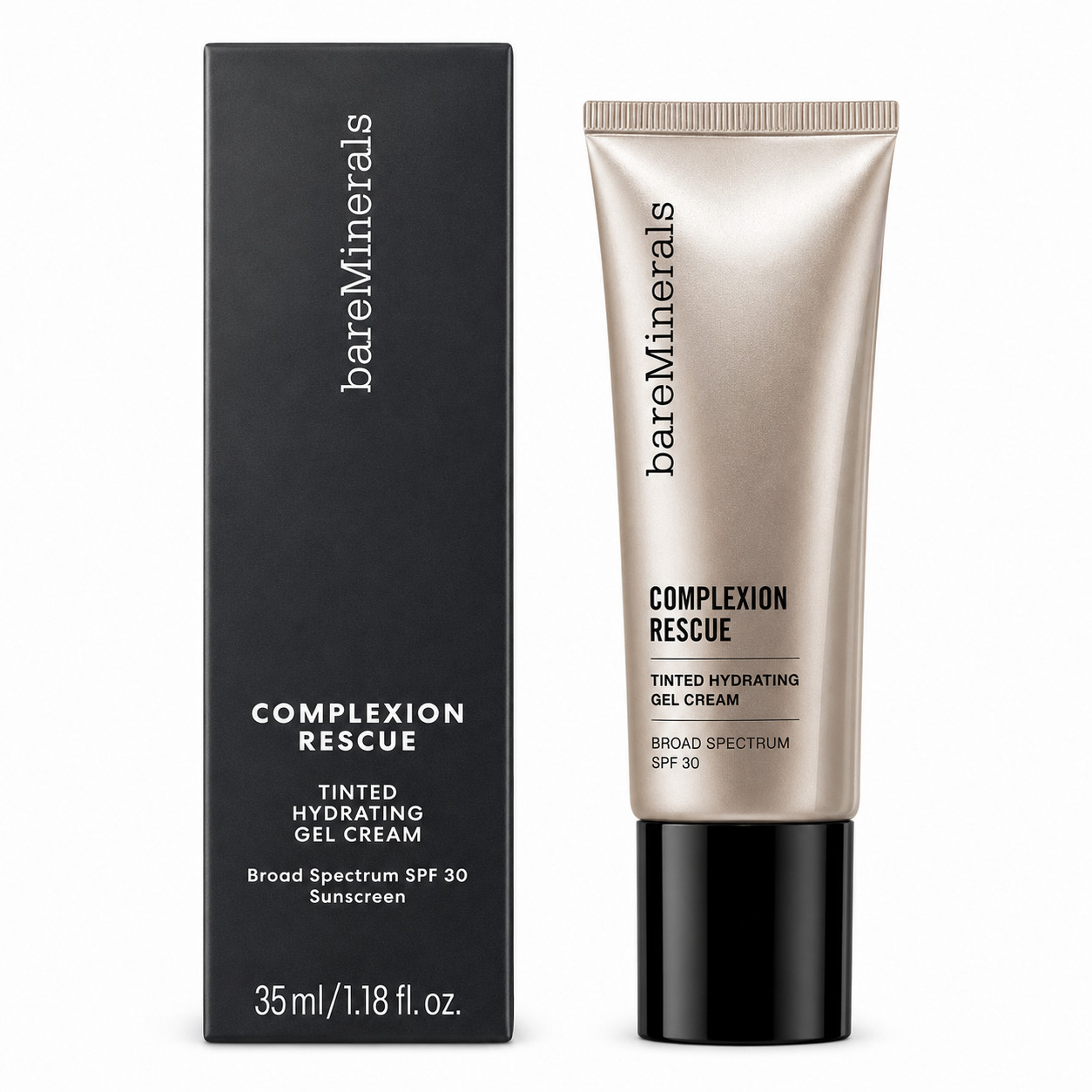 bareMinerals Complexion Rescue Tinted Hydrating Gel Cream, Suede 04, 1.18 oz
