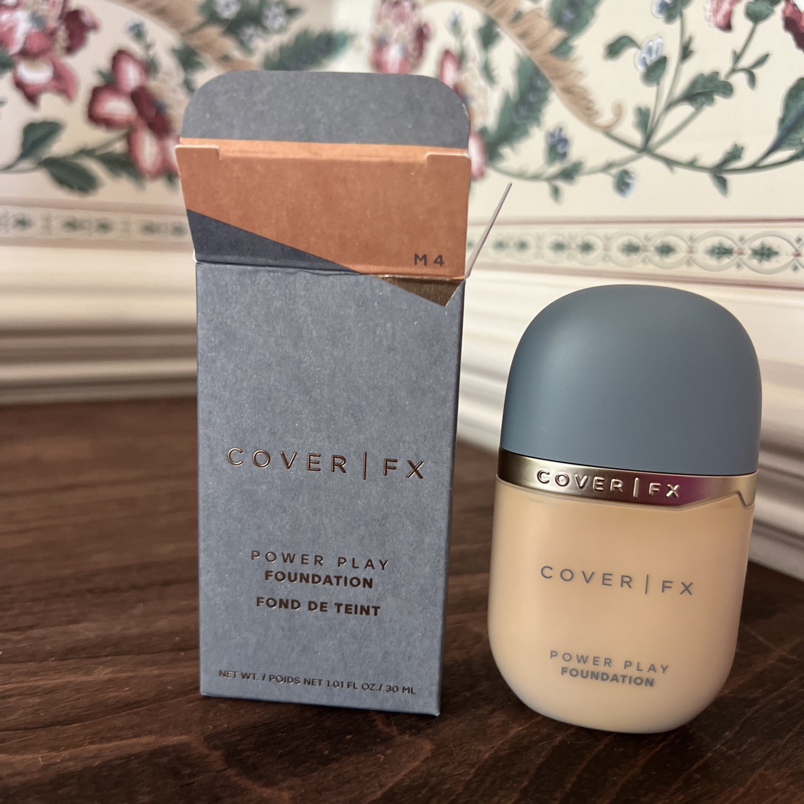 COVER FX Power Play Liquid Foundation M4 Full Size NIB