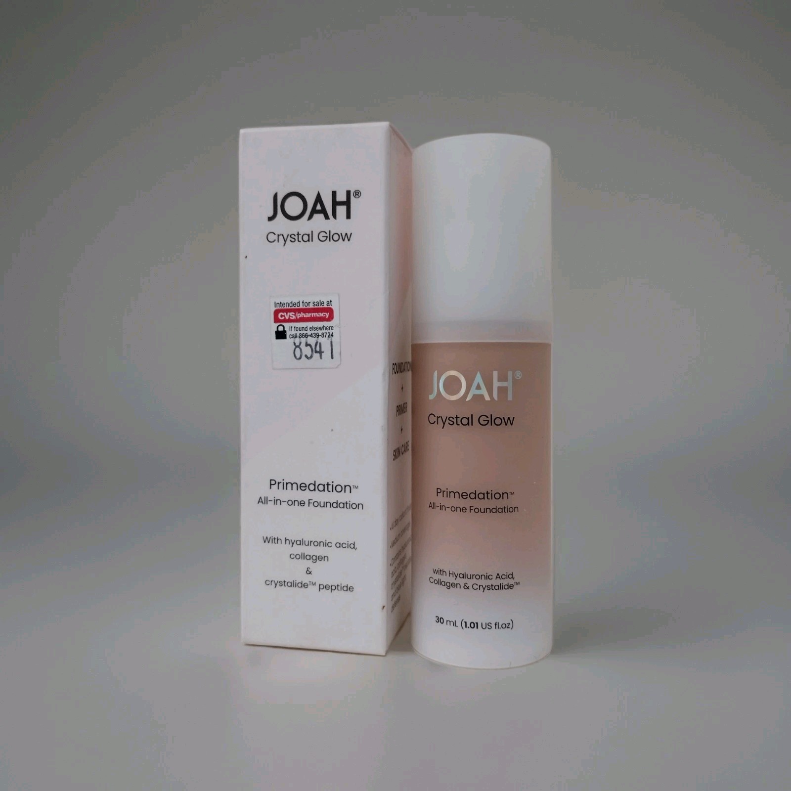Joah CRYSTAL GLOW PRIMEDATION Peptide Foundation LC030 LIGHT W COOL UNDERTONES