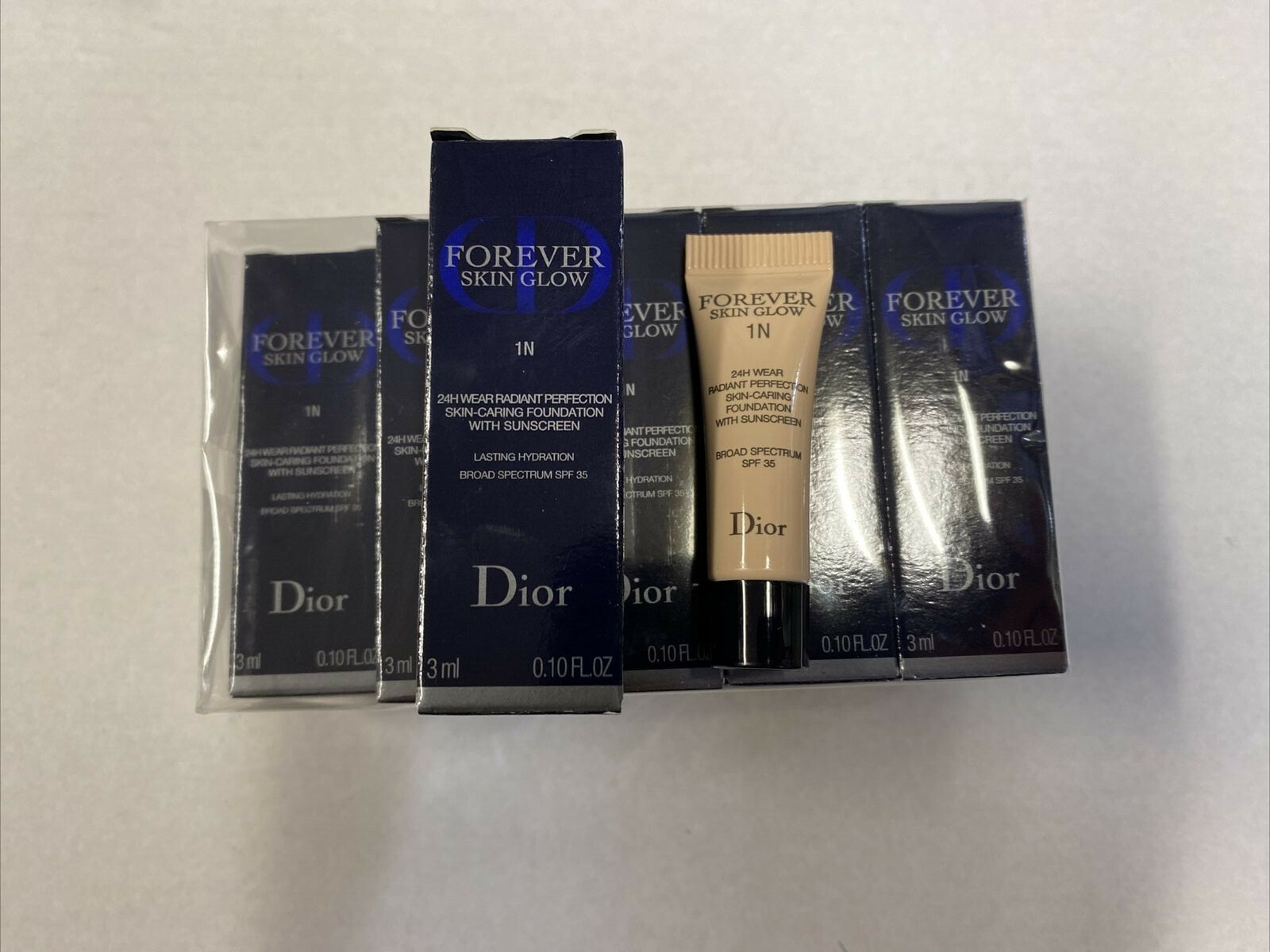( 5 tubes ) Forever Skin Glow by Dior 1N Neutral 3ml Mini 0.10 oz