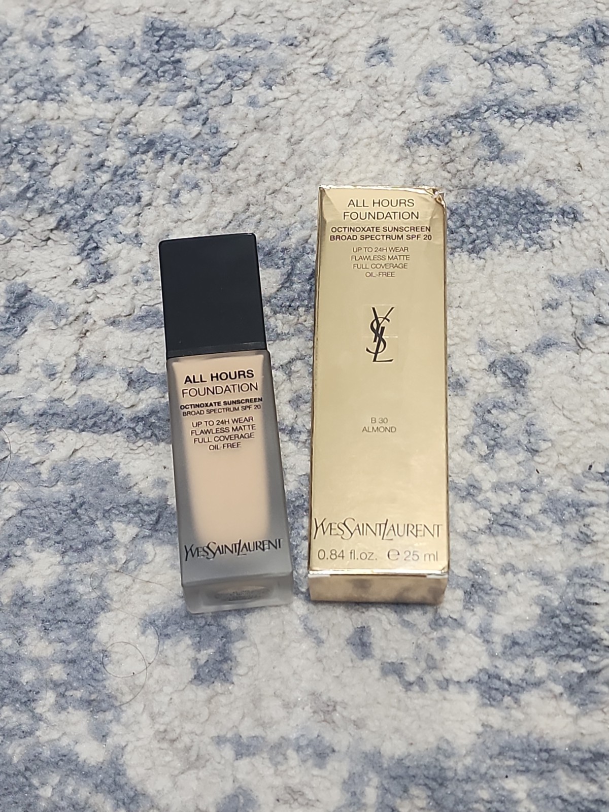 Yves Saint Laurent All Hours Foundation SPF 20 – B30 Almond, 0.84 fl oz