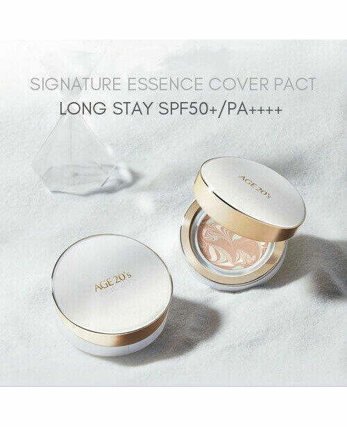 AGE 20’S ESSENCE COVER PACT Long Stay WHITE LATTE #21 SPF50+ with refill