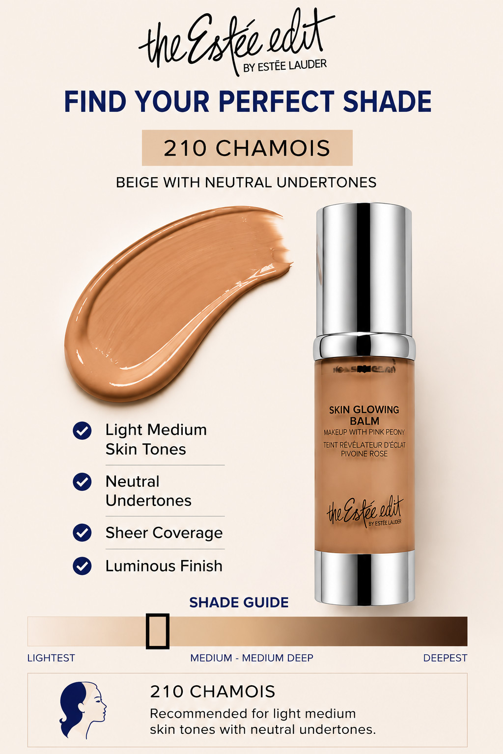 Estée Edit by Estée Lauder Skin Glowing Balm with Pink Peony 210 Chamois 1 oz