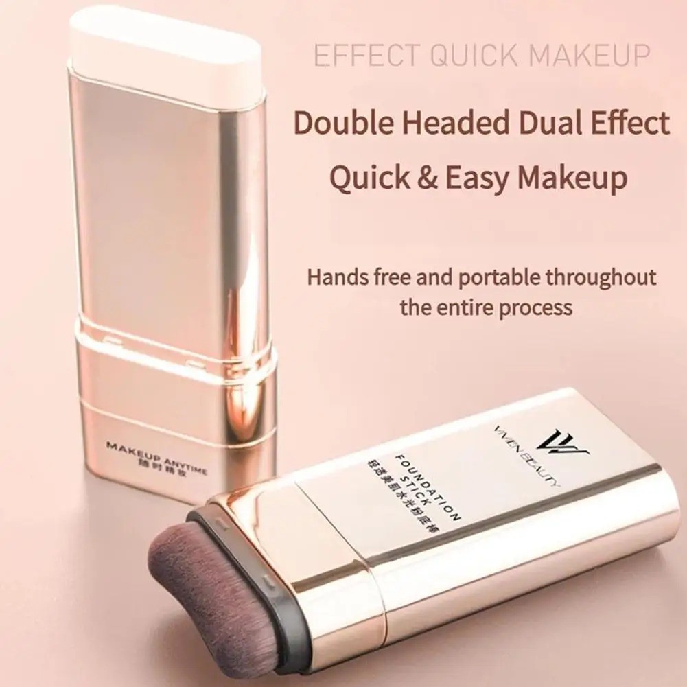 1pc Luminous Dual-Ended Concealer Foundation Stick 3-in-1 Korean Makeup Tool
