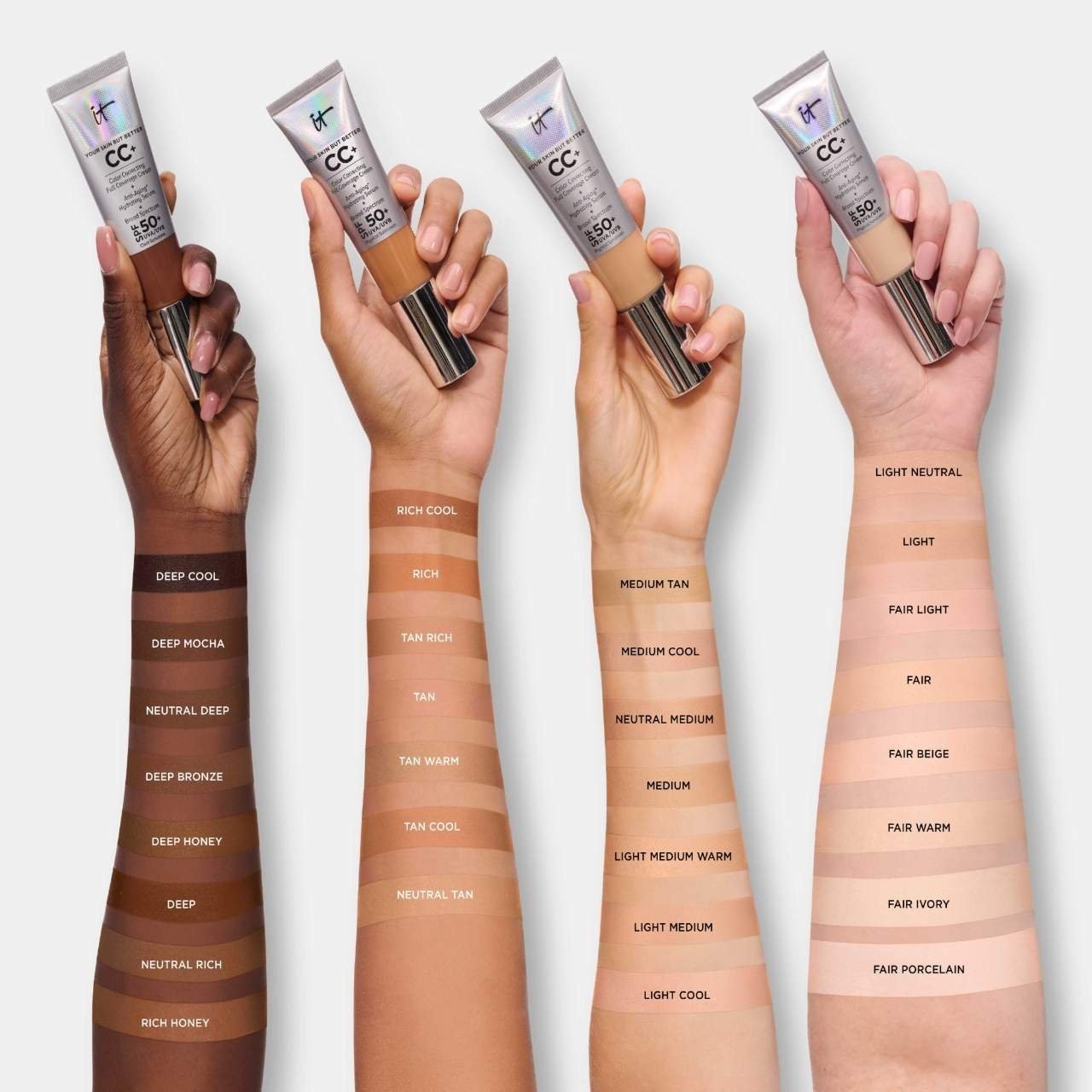IT Cosmetics Authentic Mini CC+ Cream Full Coverage Foundation 0.4 oz 30 shades