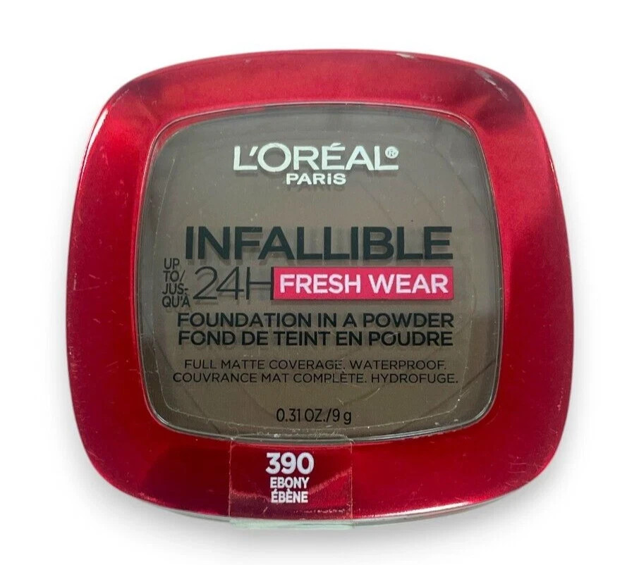 Loreal Infallible 24H Fresh Wear Foundation (0.31oz/9g) 390 EBONY