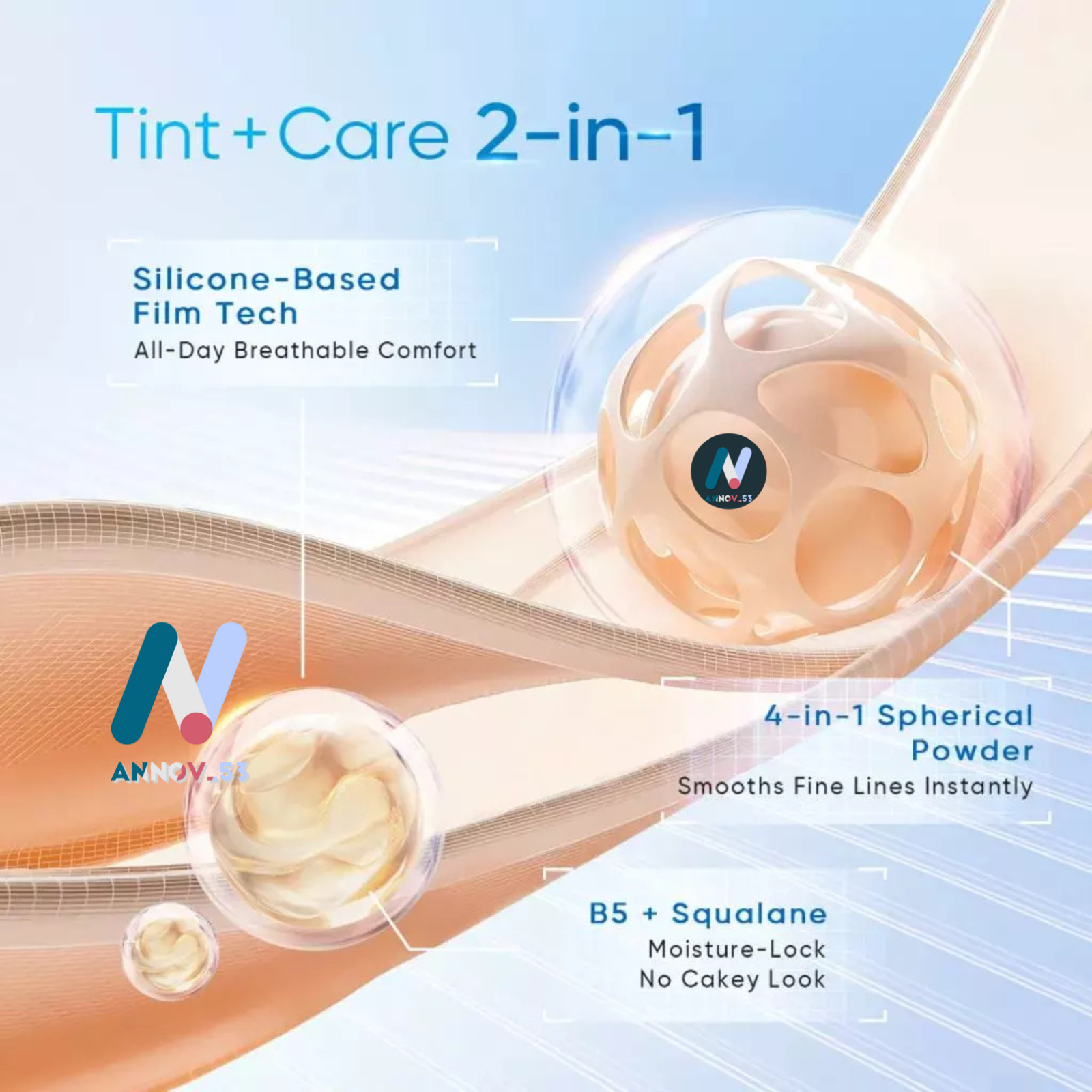 SKINTIFlC Perfect Coverage Blurring Skin Tint Moist Smooth Flawless Long Lasting