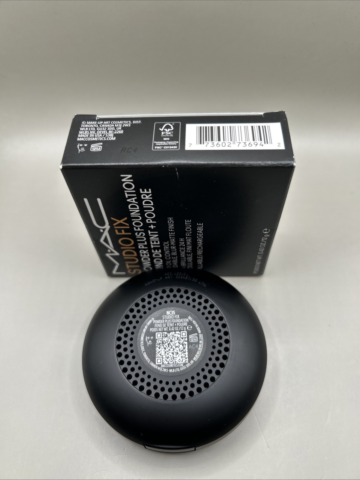 Mac Studio Fix Powder Plus Foundation 24HR Oil Control NC35 NEW FORMULA 0.42oz