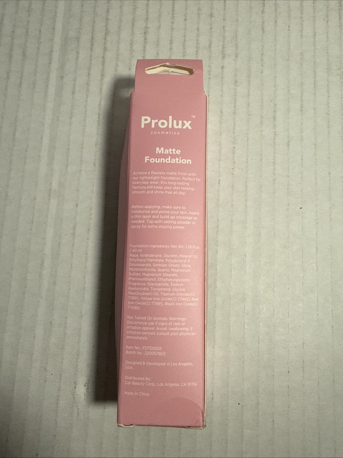 SHIPSN24HRS-Prolux Matte Foundation • Vegan &: Cruelty Free 1.35 FL oz • Bisque
