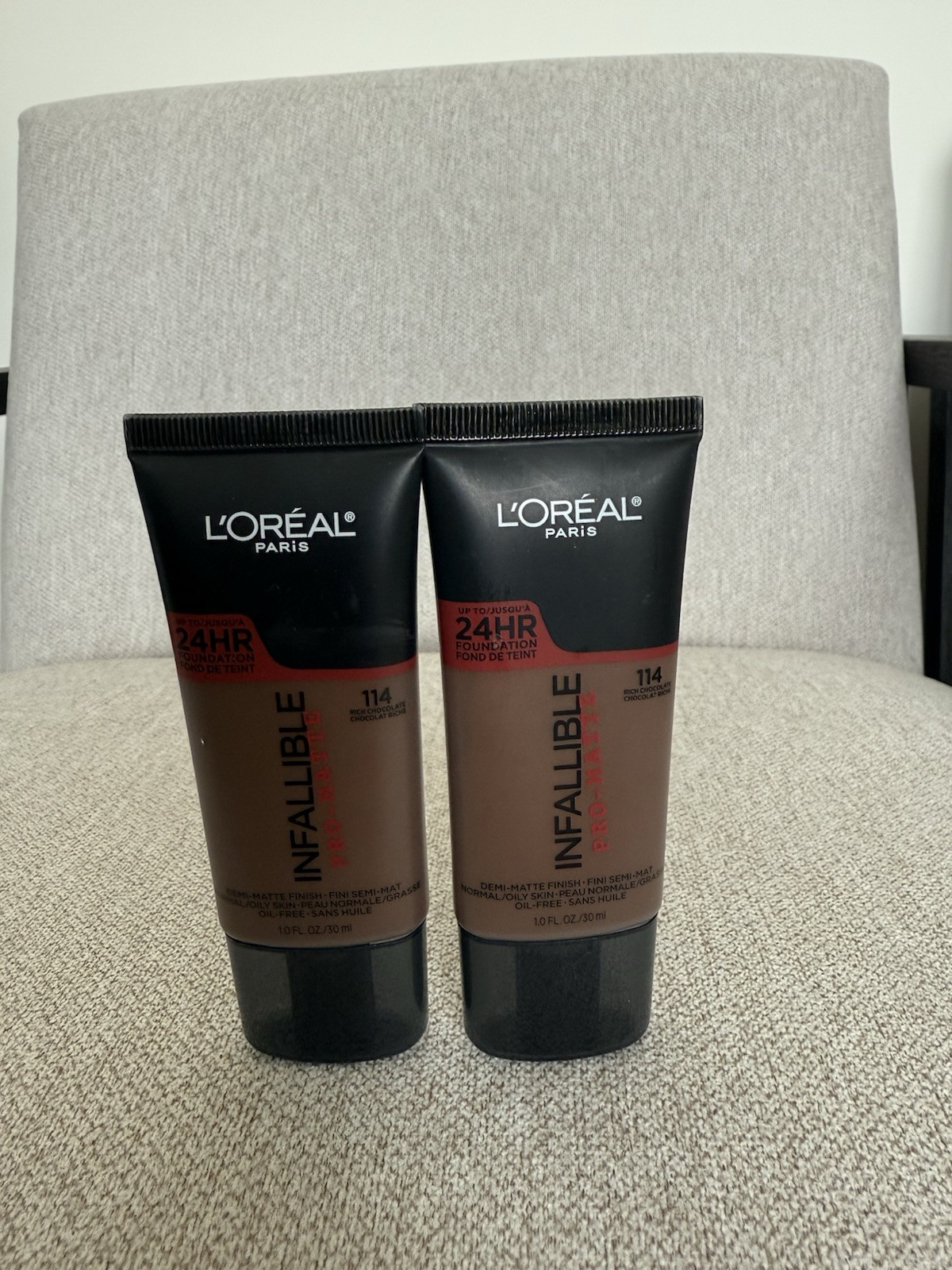 (Pack of 2) L’Oreal Pro-Matte Liquid Longwear Foundation,Rich Chocolate, 1 fl oz