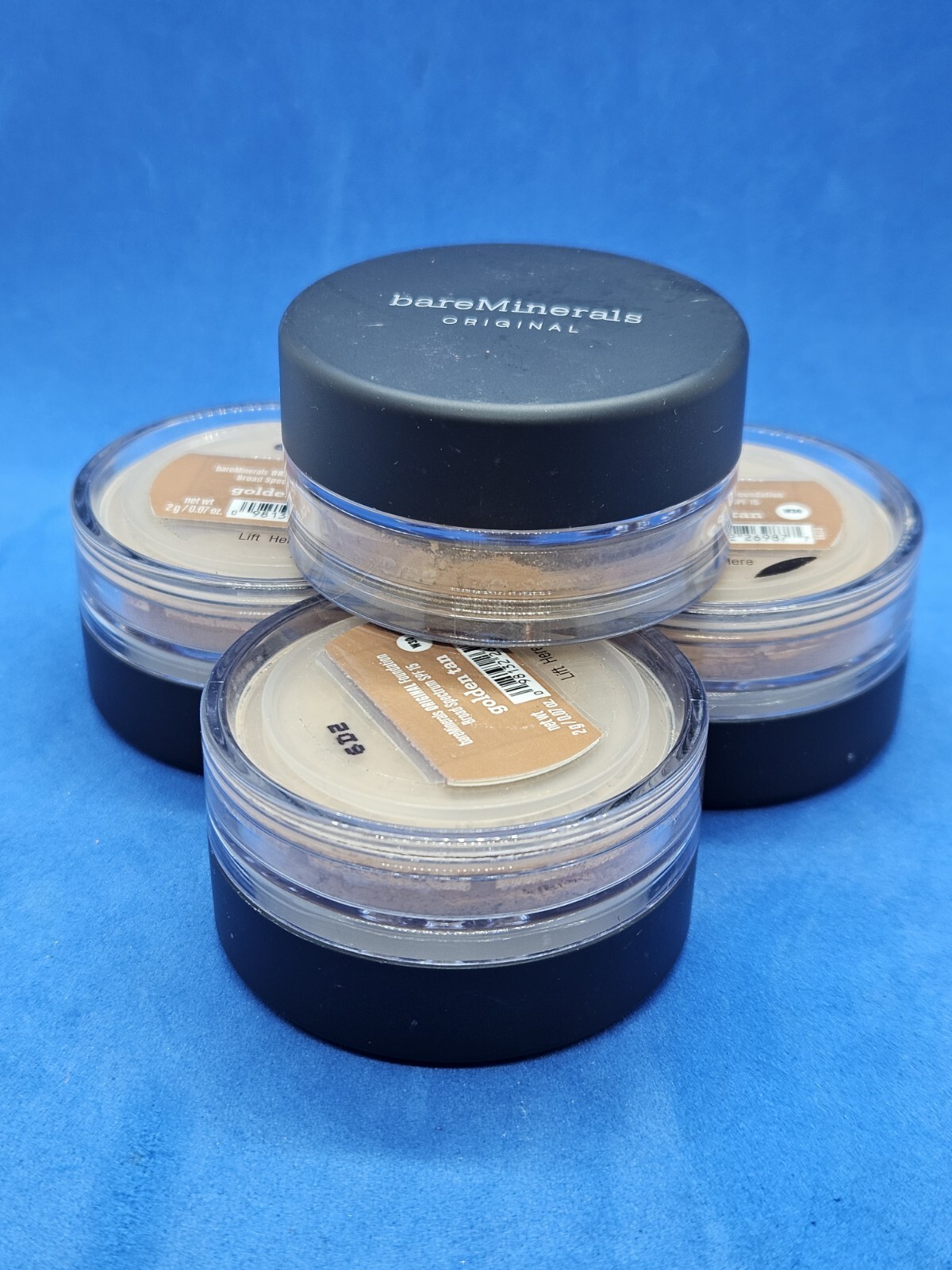 bareMinerals Original Foundation SPF15 W30 GOLDEN TAN 0.07oz/1.5g (LOT OF 4)