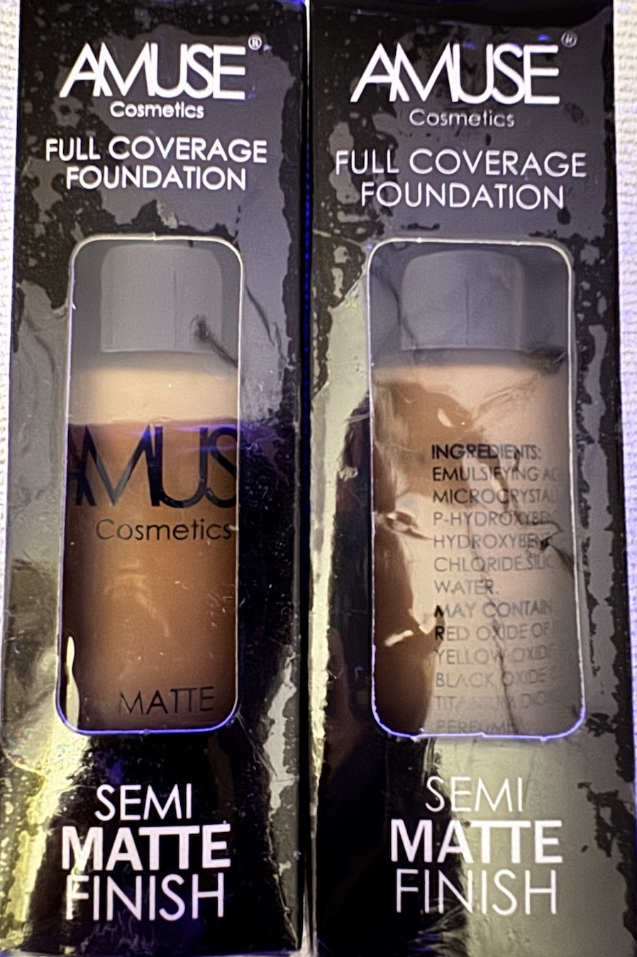 Amuse Full Coverage Foundation Cocoa Semi-Matte Finish 1.78oz Cruelty Free