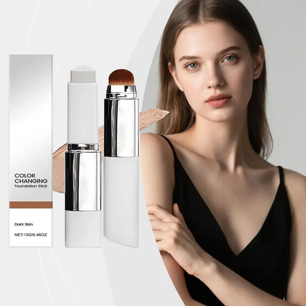 Color-Changing 2-In-1 Foundation Stick – Lightweight & Moisturizing for All Skin